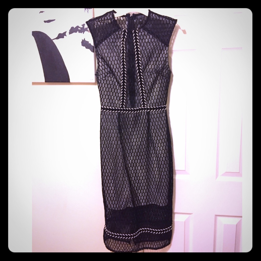 Topshop eyelet midi dress